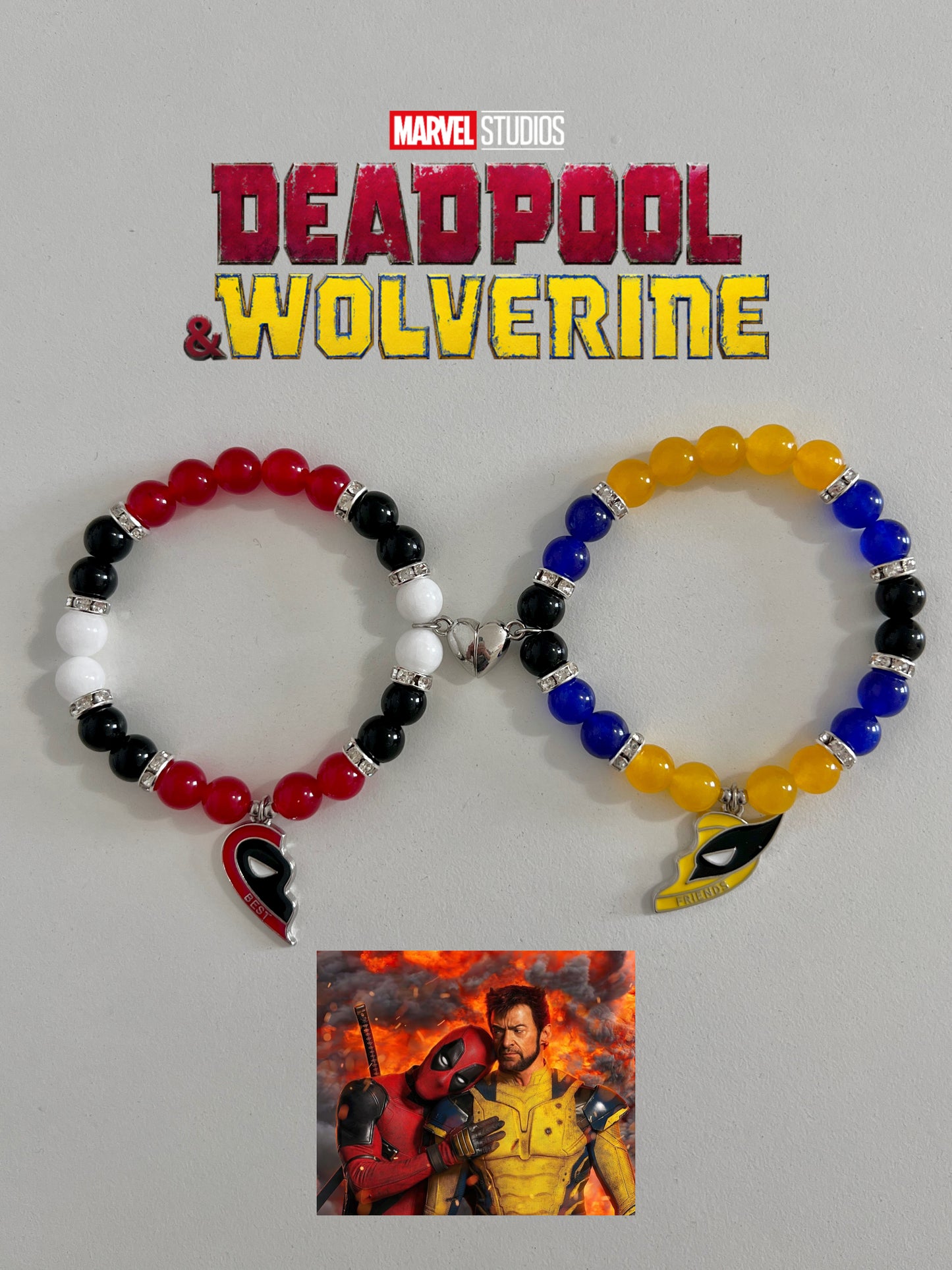 Wolverine & Deadpool Bracelet Set
