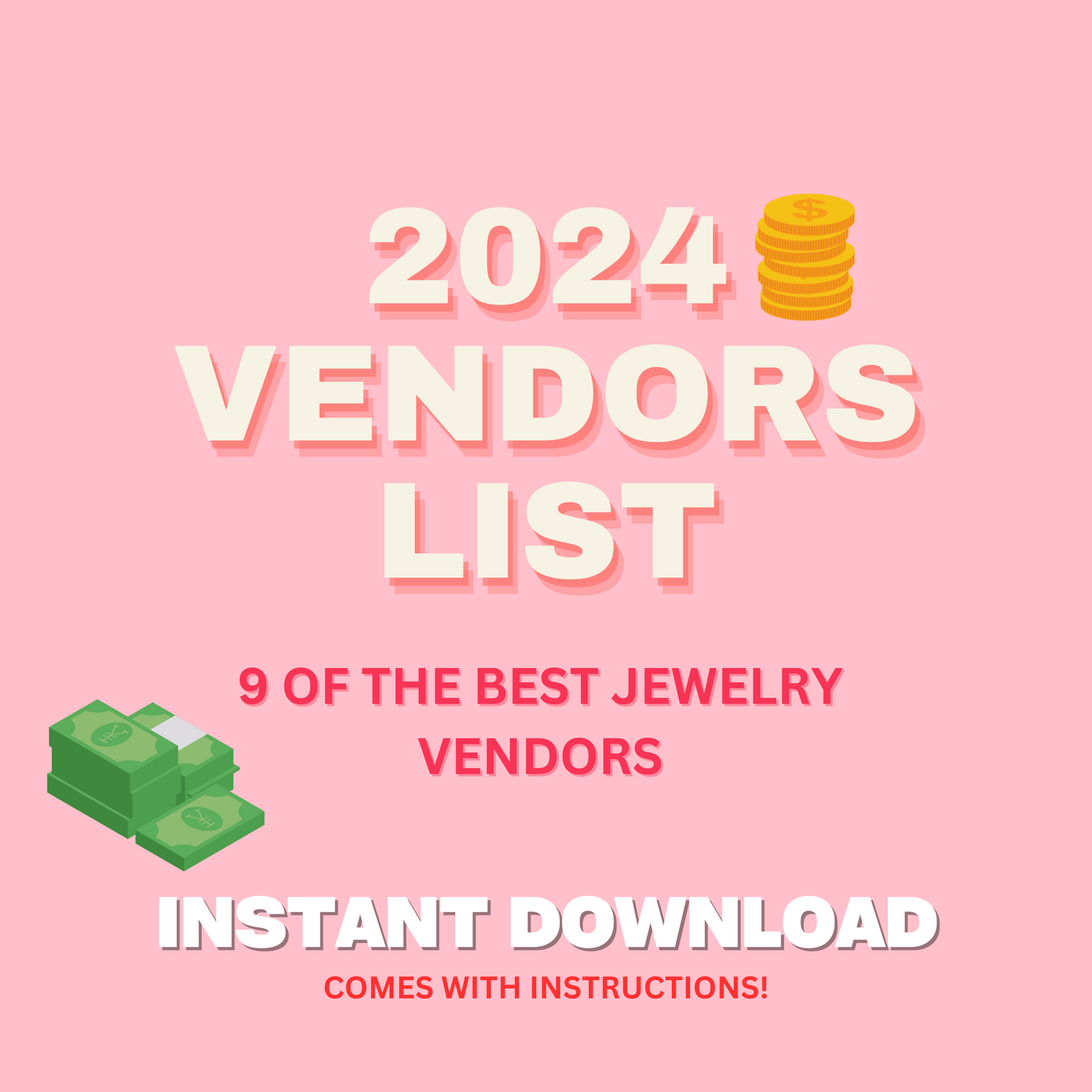 2024 VENDORS LIST *WITH INSTRUCTIONS* (Instantly emailed)