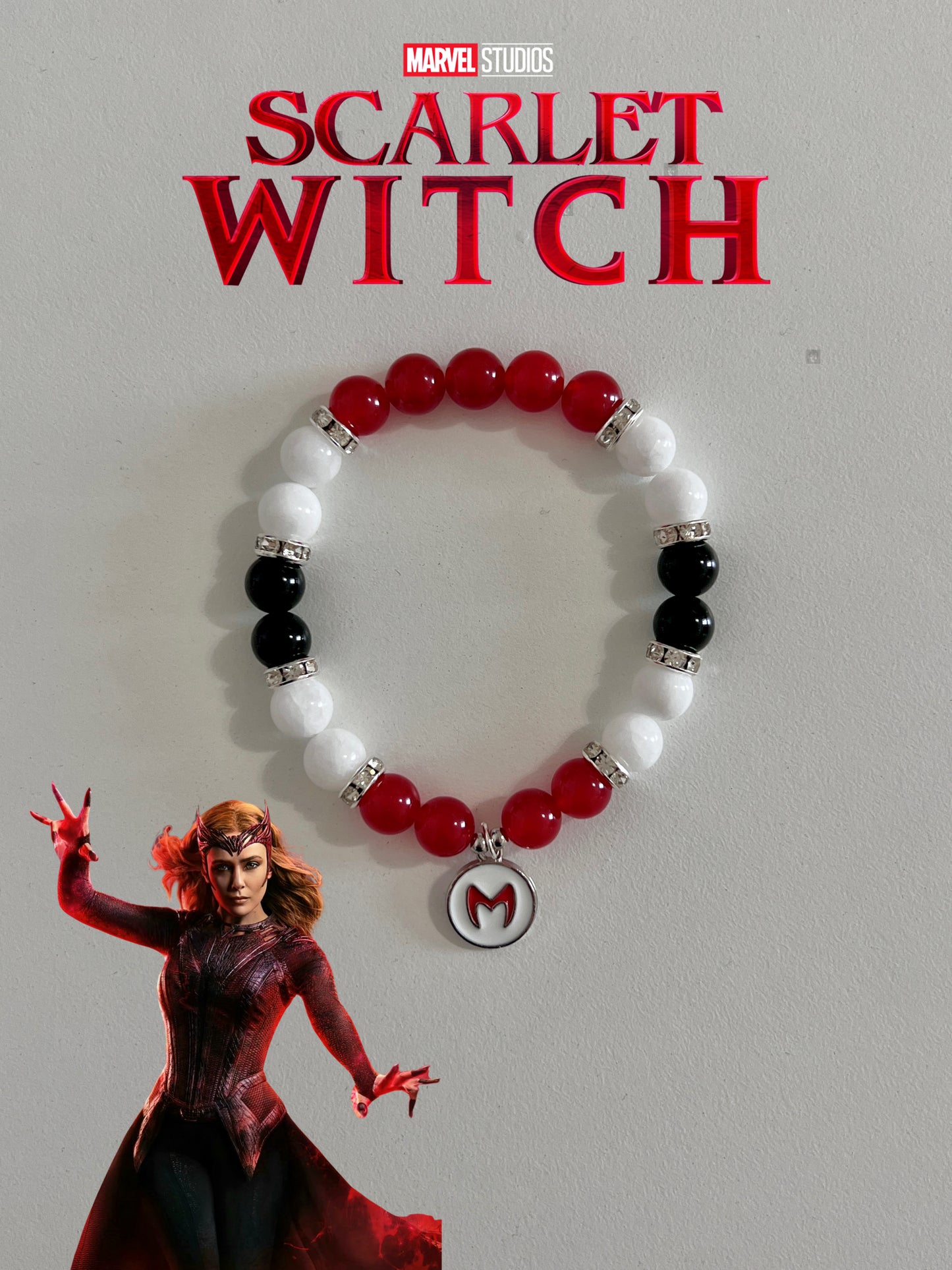 Wanda/Scarlet Witch Beaded Bracelet