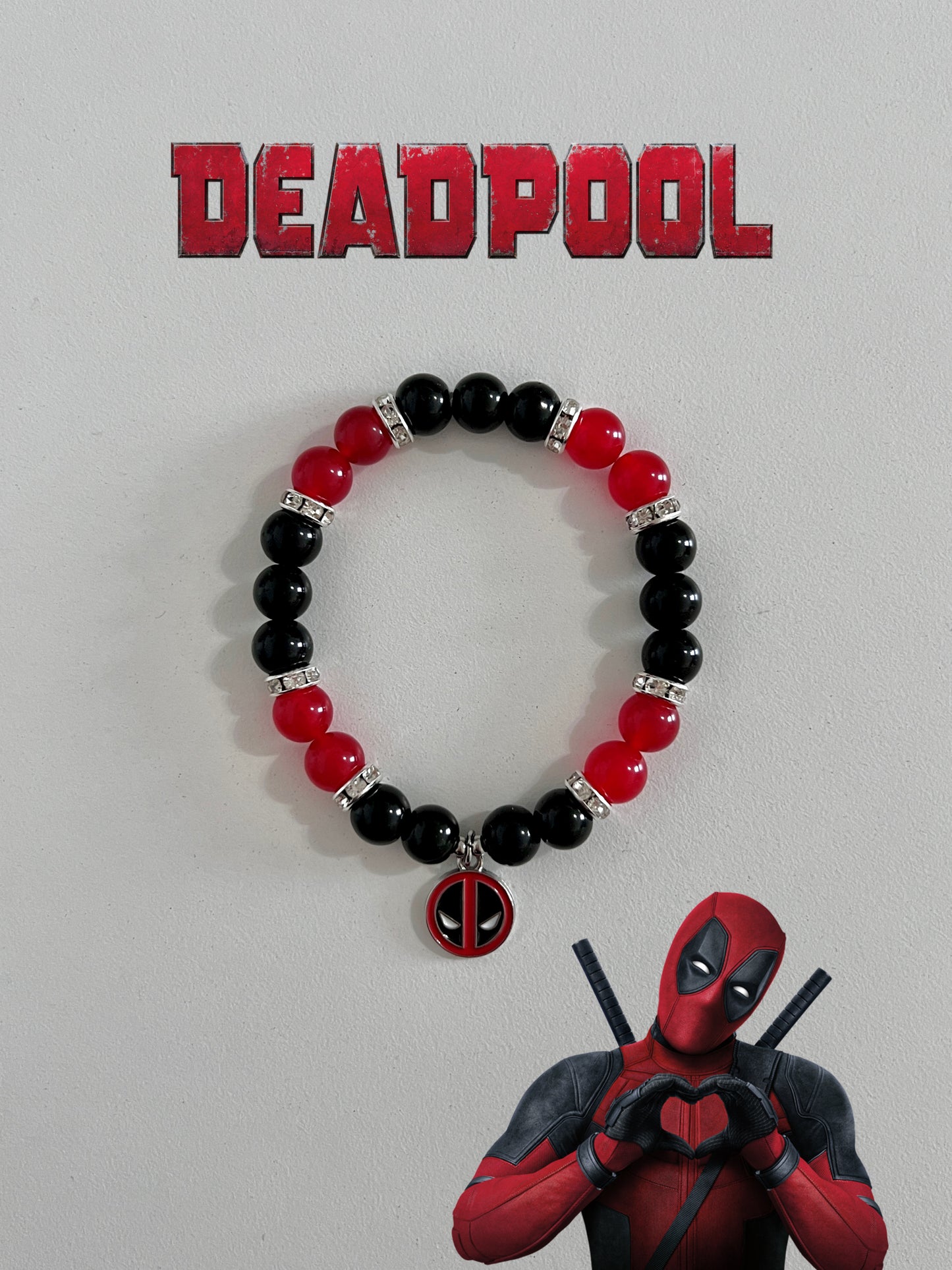 Comic Deadpool Beaded Bracelet