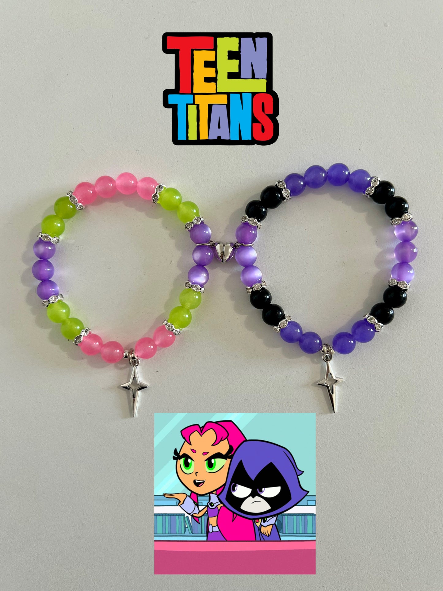 Starfire x Raven Bracelet Set