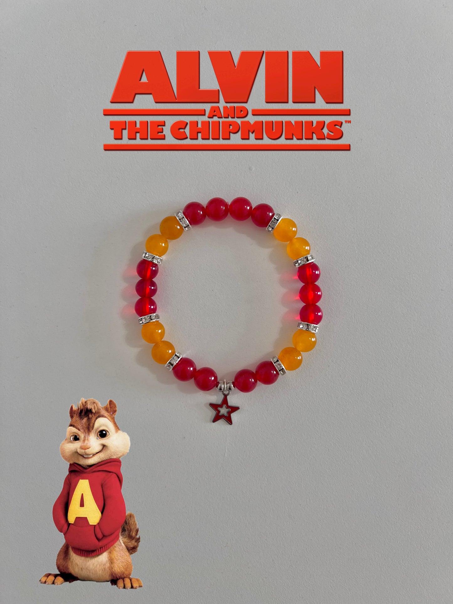 Alvin the Chipmunk Beaded Bracelet