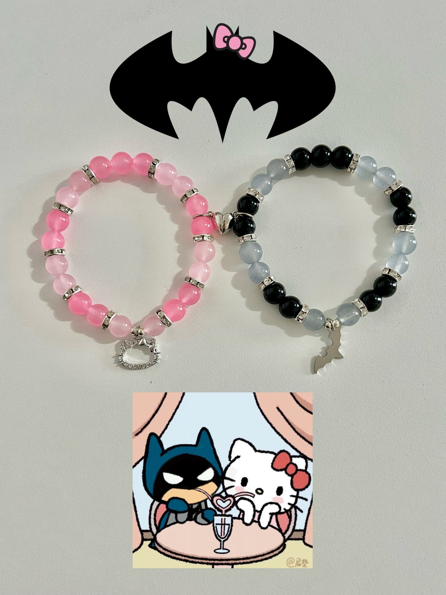 Batman & Hello Kitty Bracelet Set