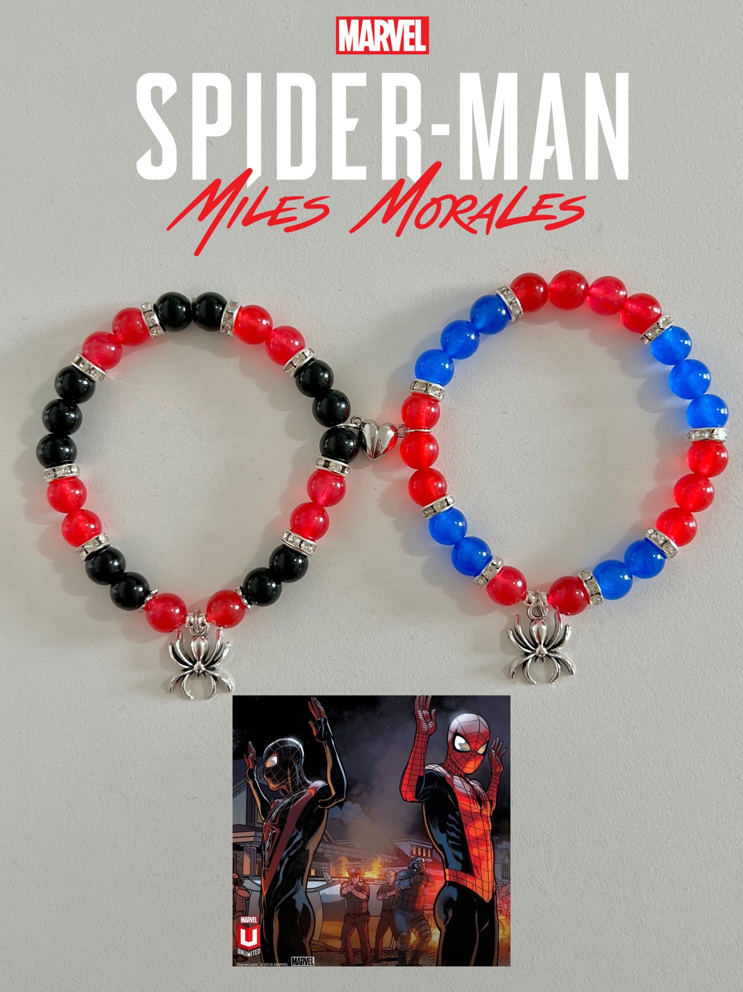Miles Morales & OG Spiderman Bracelet Set
