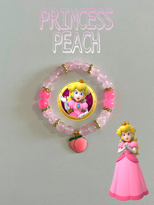 Princess Peach Beaded Bracelet