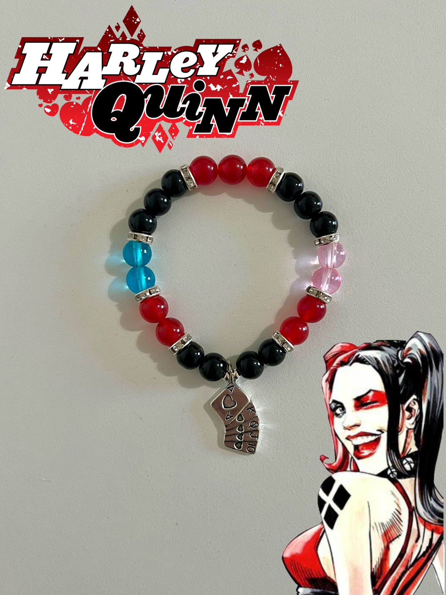 Harley Quinn Beaded Bracelet