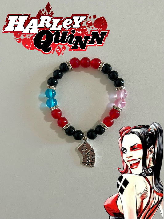 Harley Quinn Beaded Bracelet