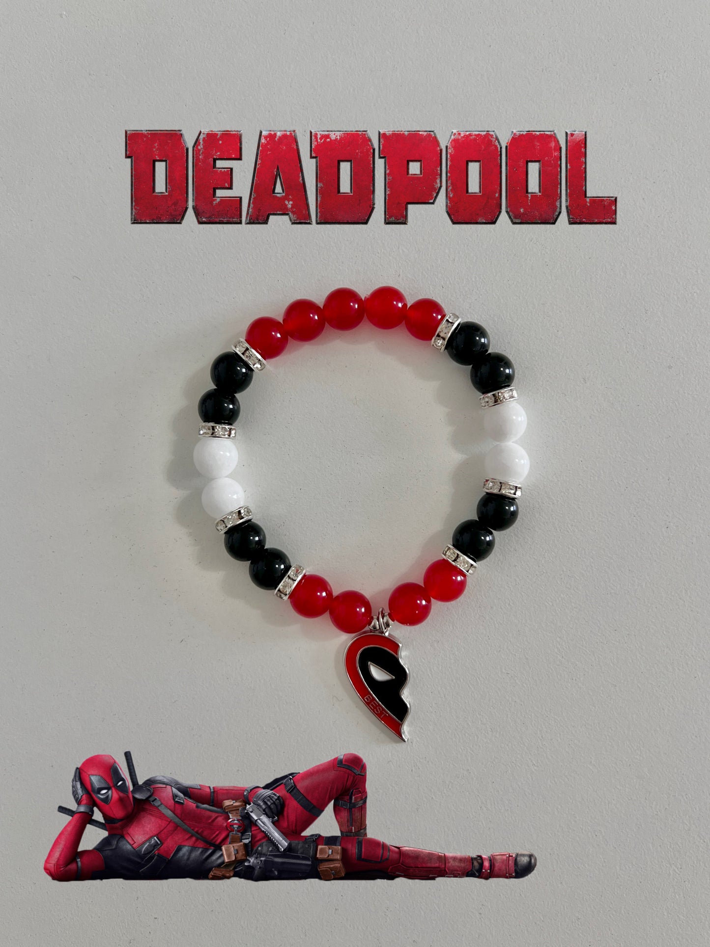Deadpool Beaded Bracelet