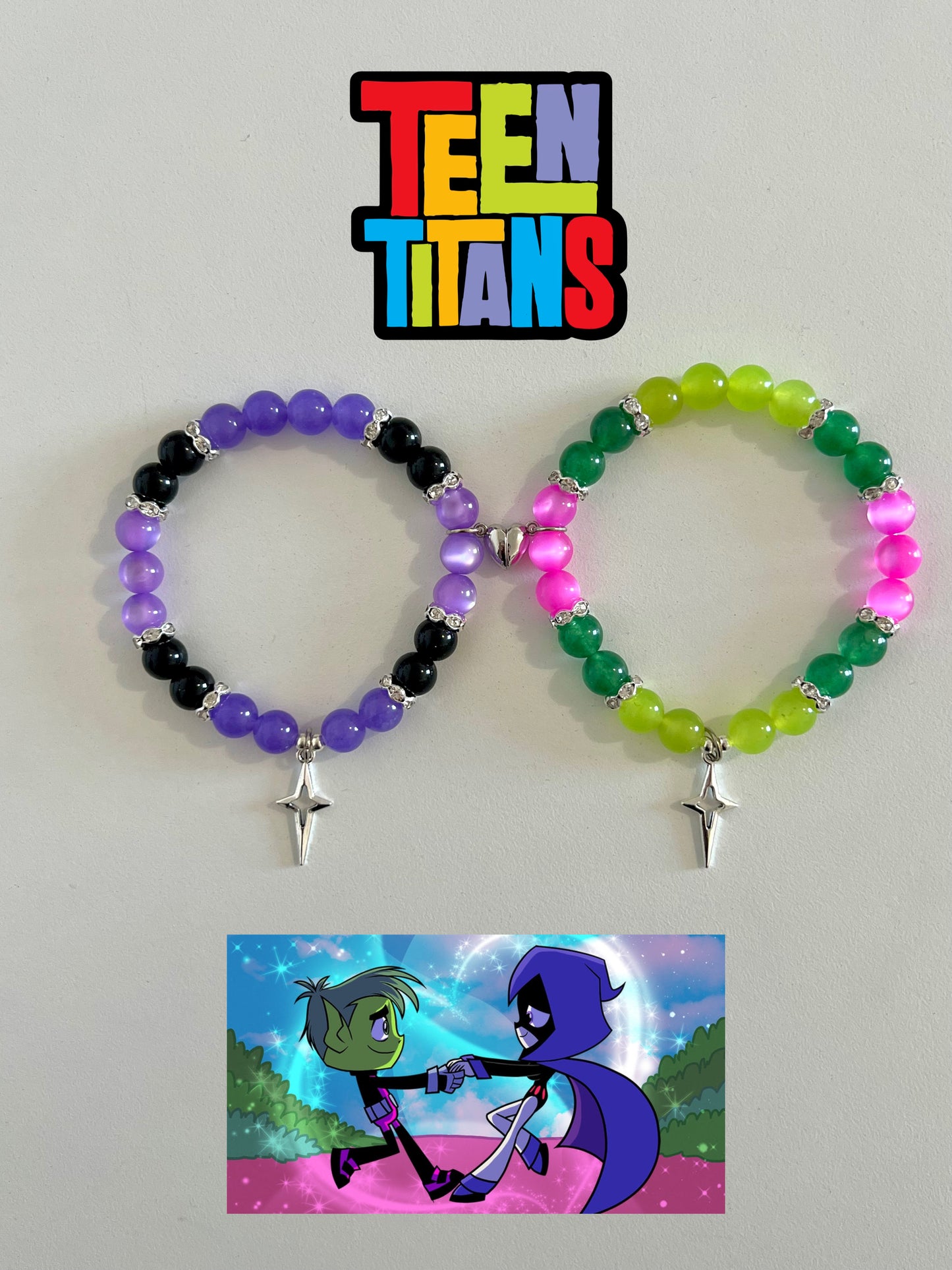Beast Boy & Raven Bracelet Set