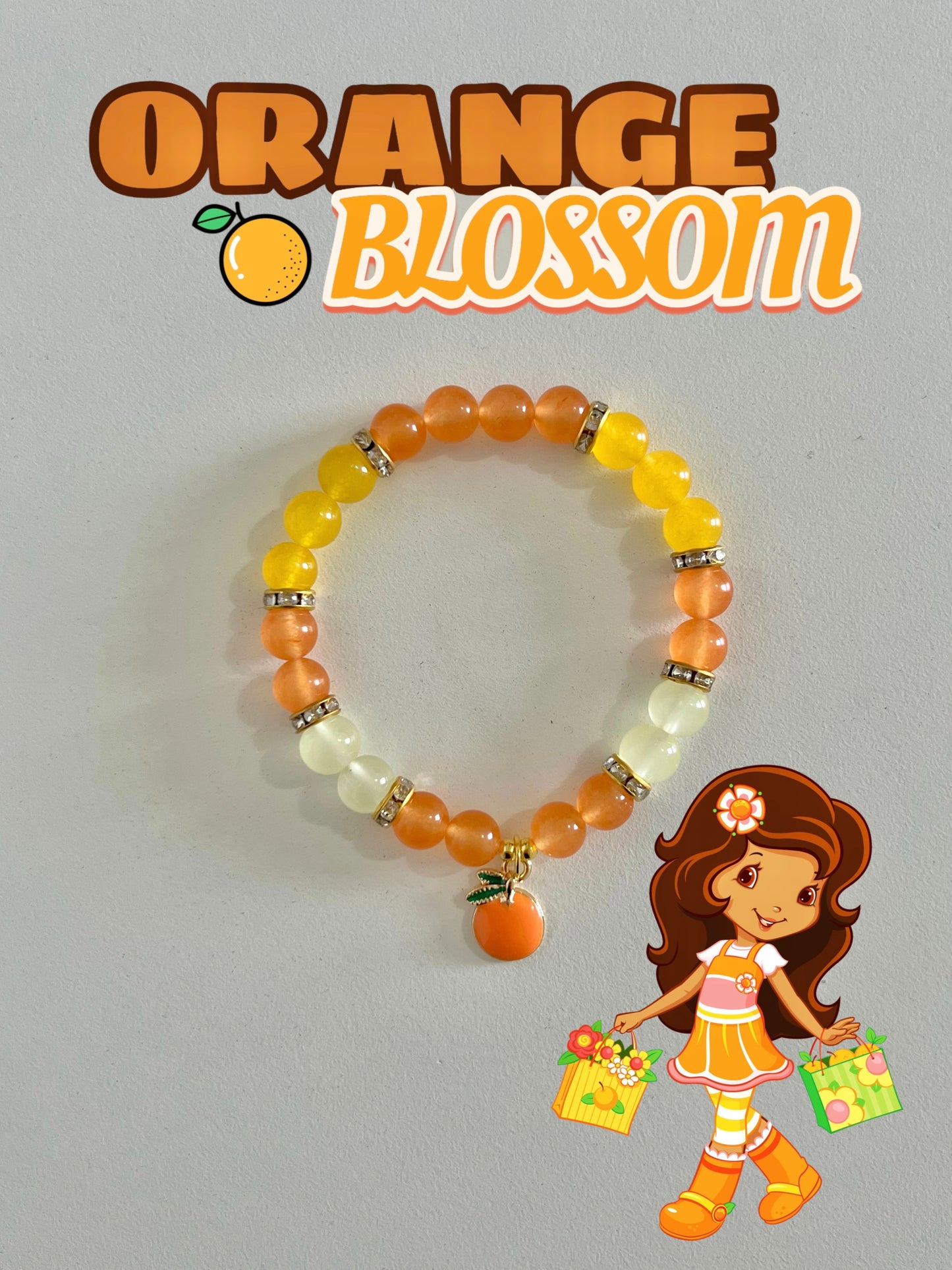 Orange Blossom Beaded Bracelet