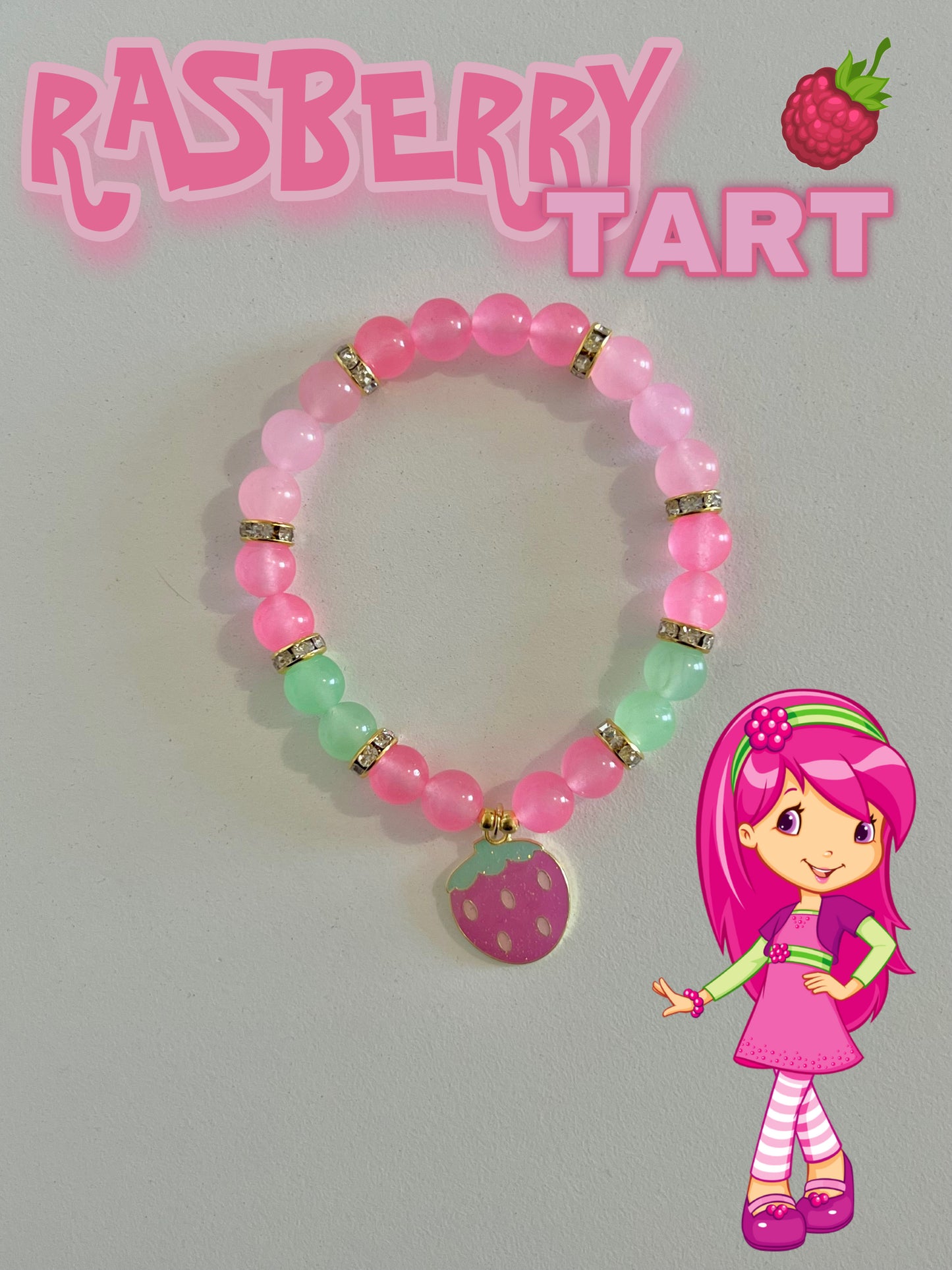 Raspberry Tart Beaded Bracelet