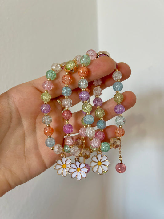 Rainbow Flower Exclusive Beaded Bracelet