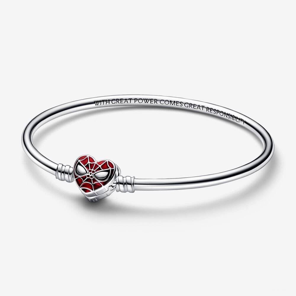 925 Sterling Silver Spiderman Bangle