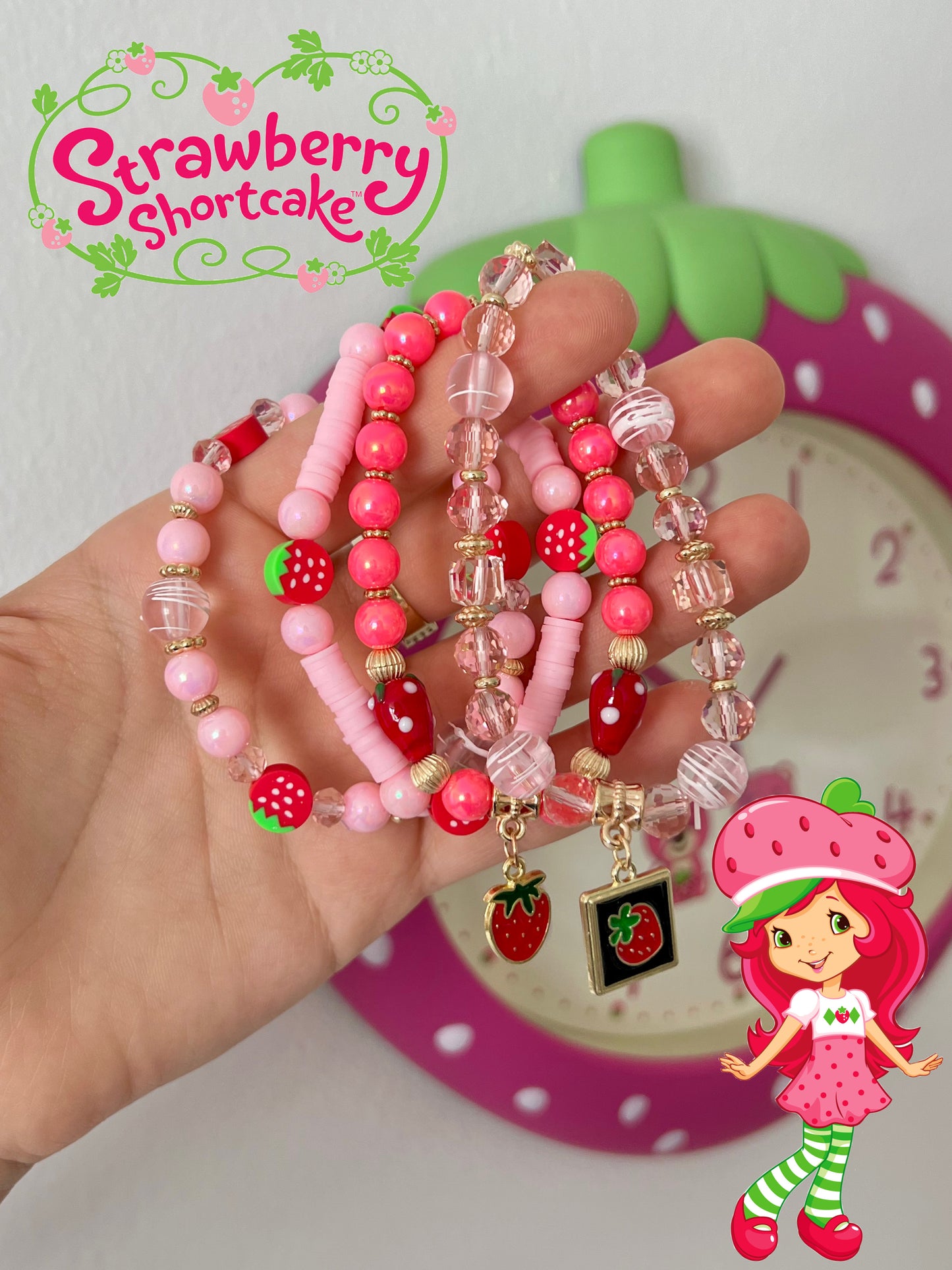Strawberry Set #1 Exclusive Beaded Bracelet
