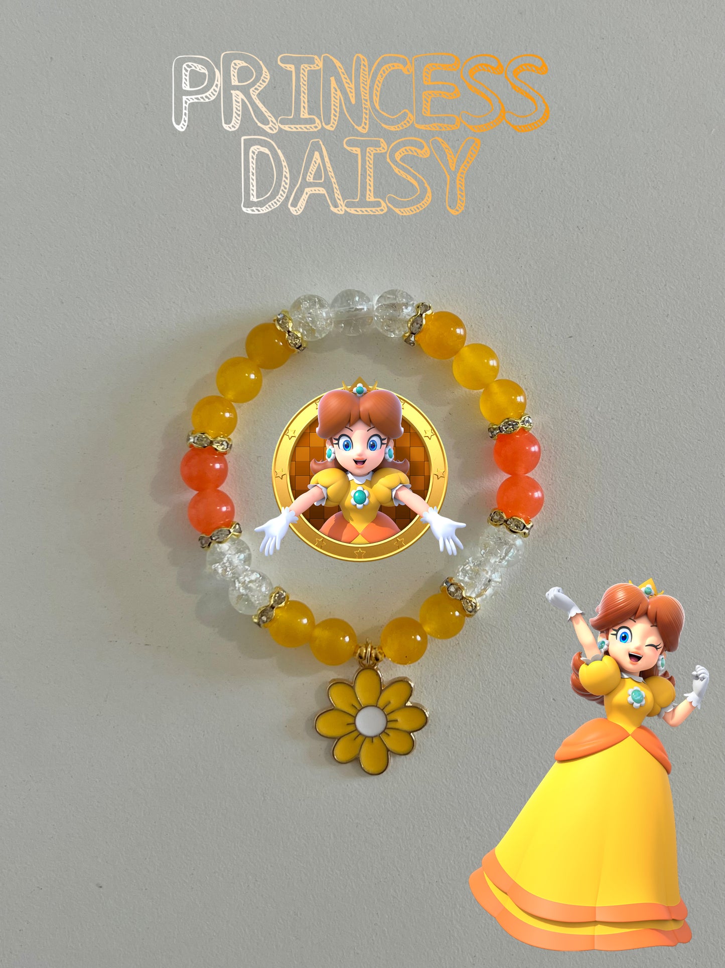 Princess Daisy Beaded Bracelet