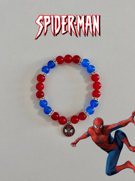Comic Spiderman Beaded Bracelet
