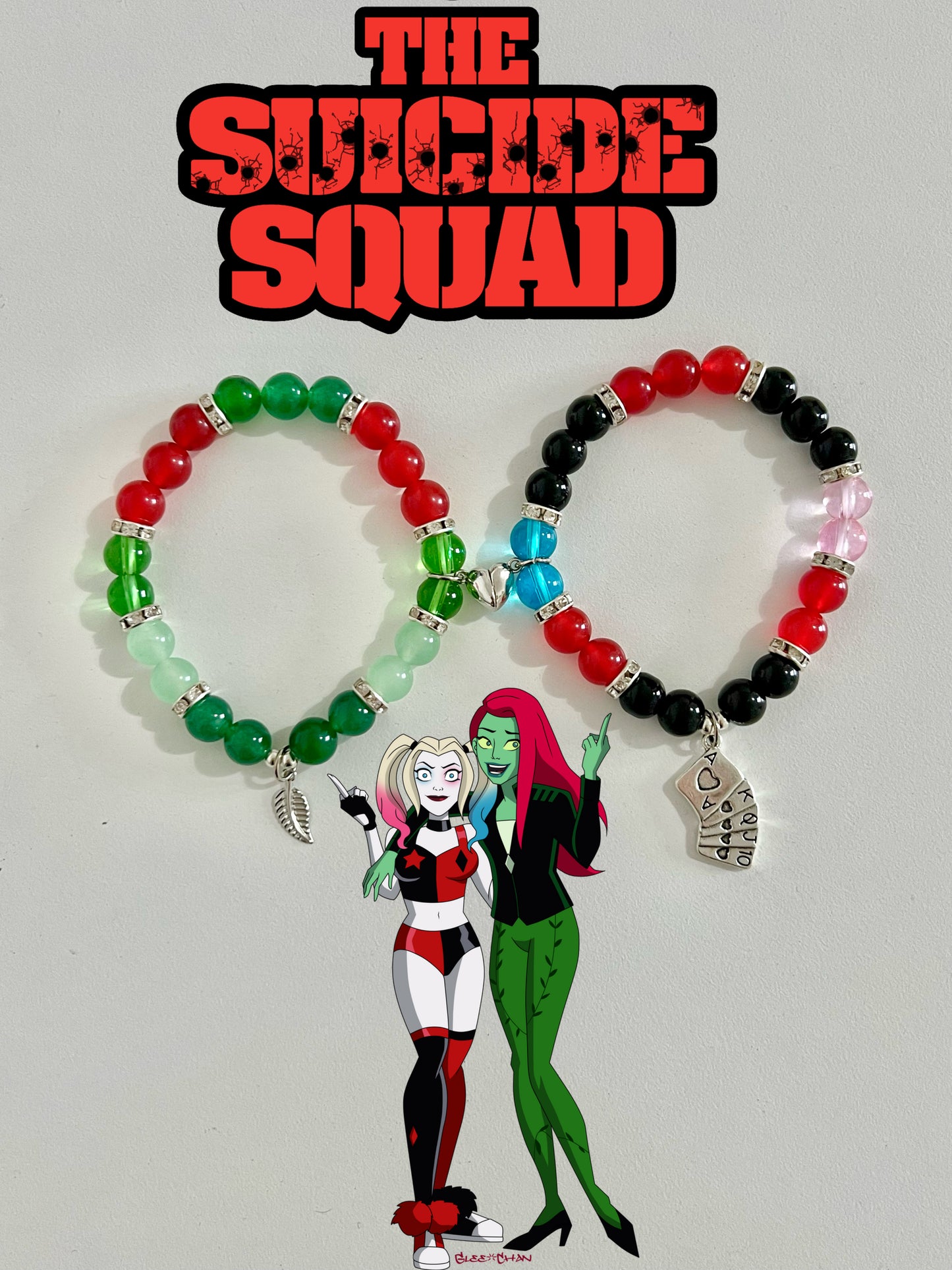 Poison Ivy & Harley Quinn Bracelet Set