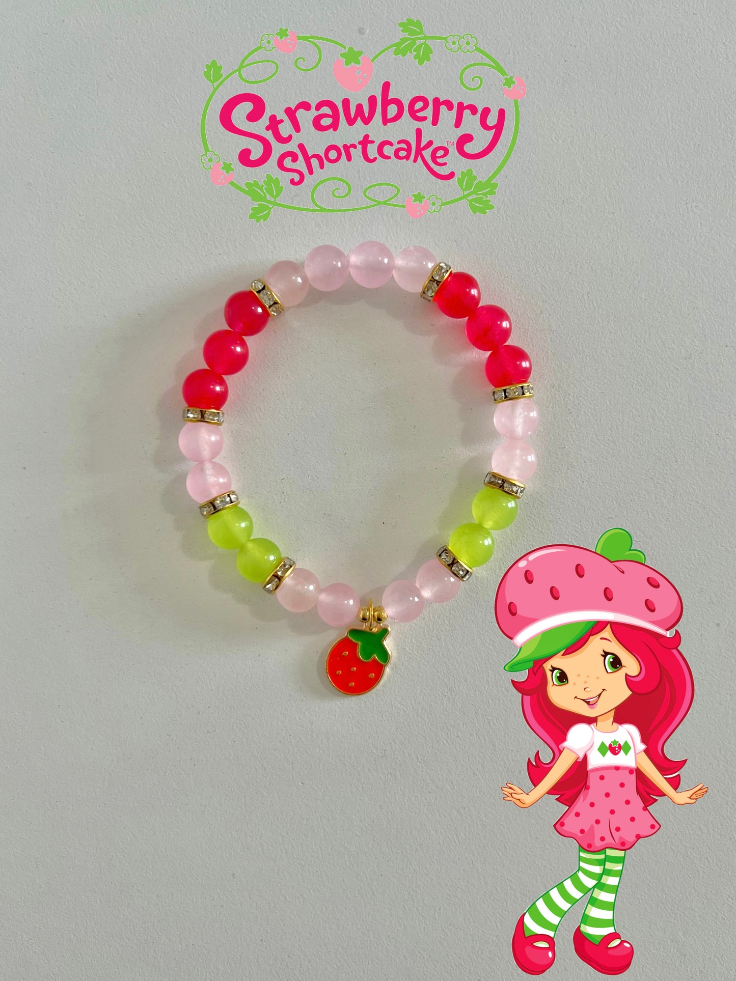 Strawberry Shortcake Beaded Bracelet