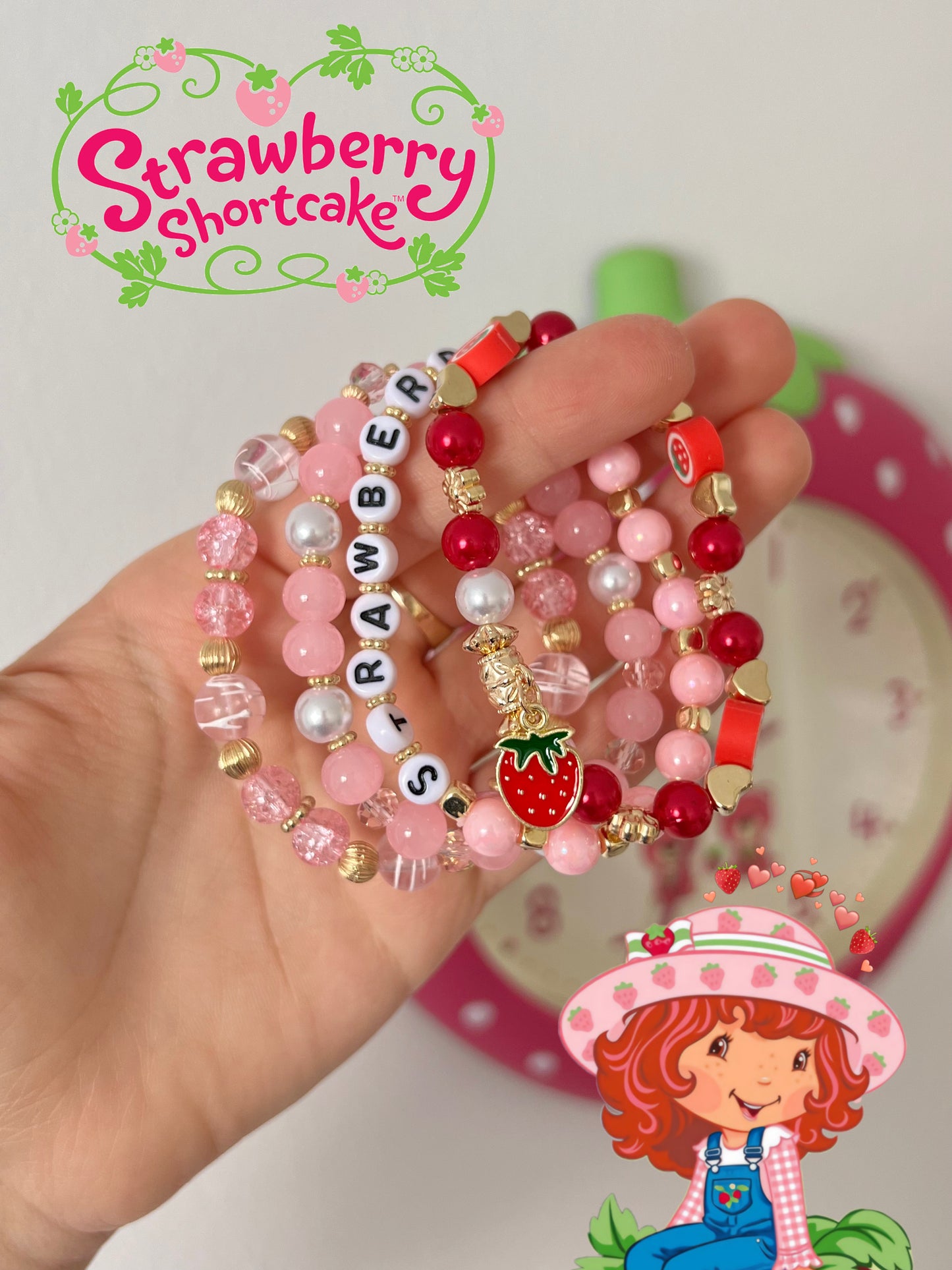 Strawberry Set #6 Exclusive Beaded Bracelet