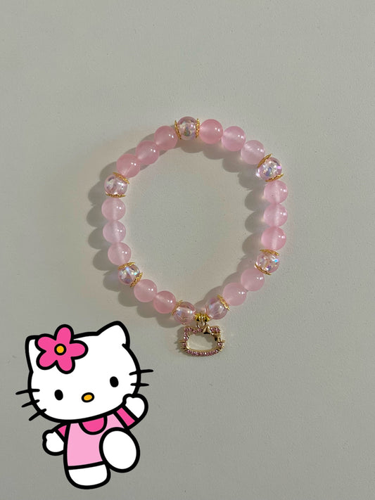 Pink Hello Kitty Beaded Bracelet