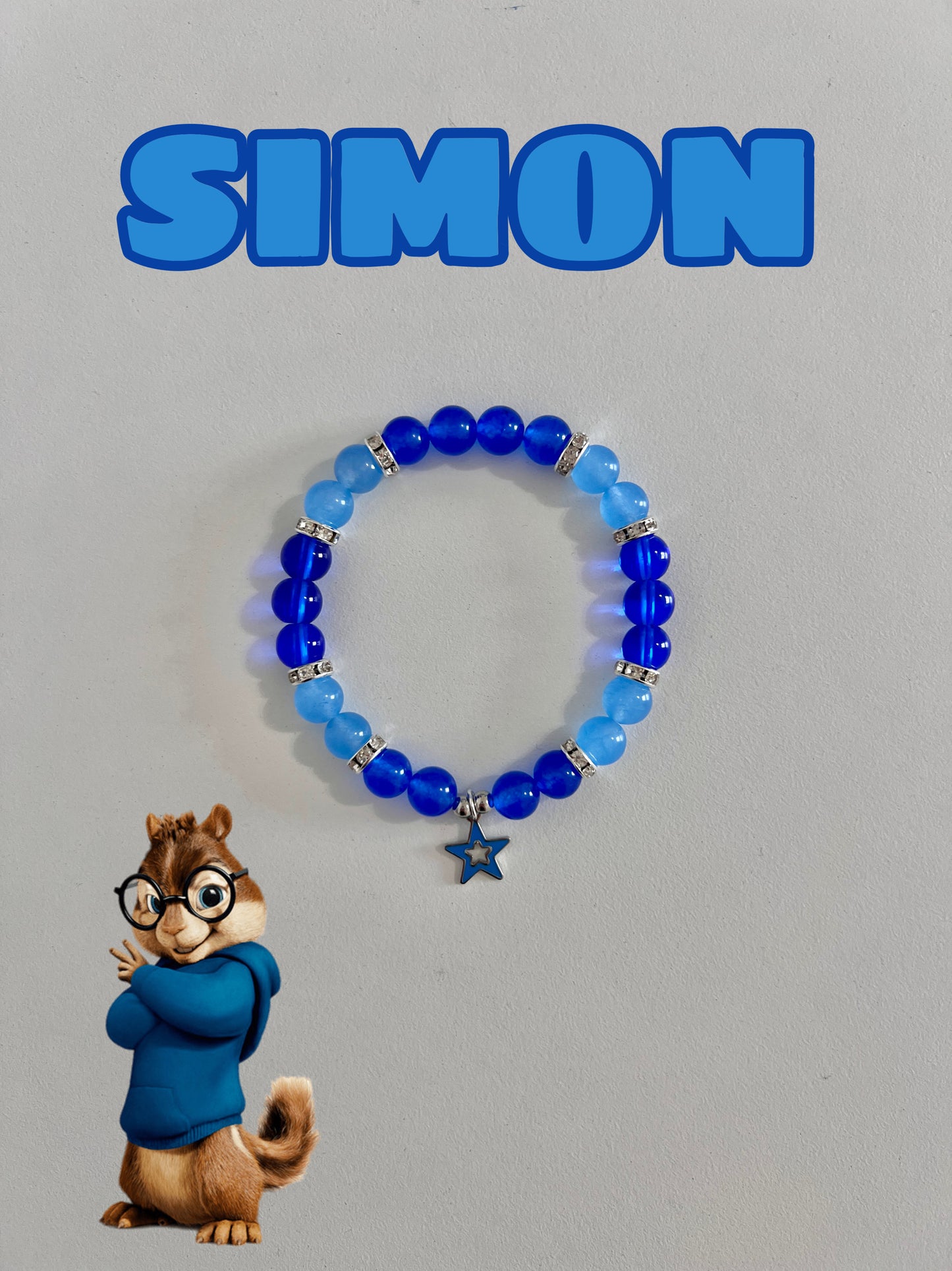 Simon the Chipmunk Beaded Bracelet