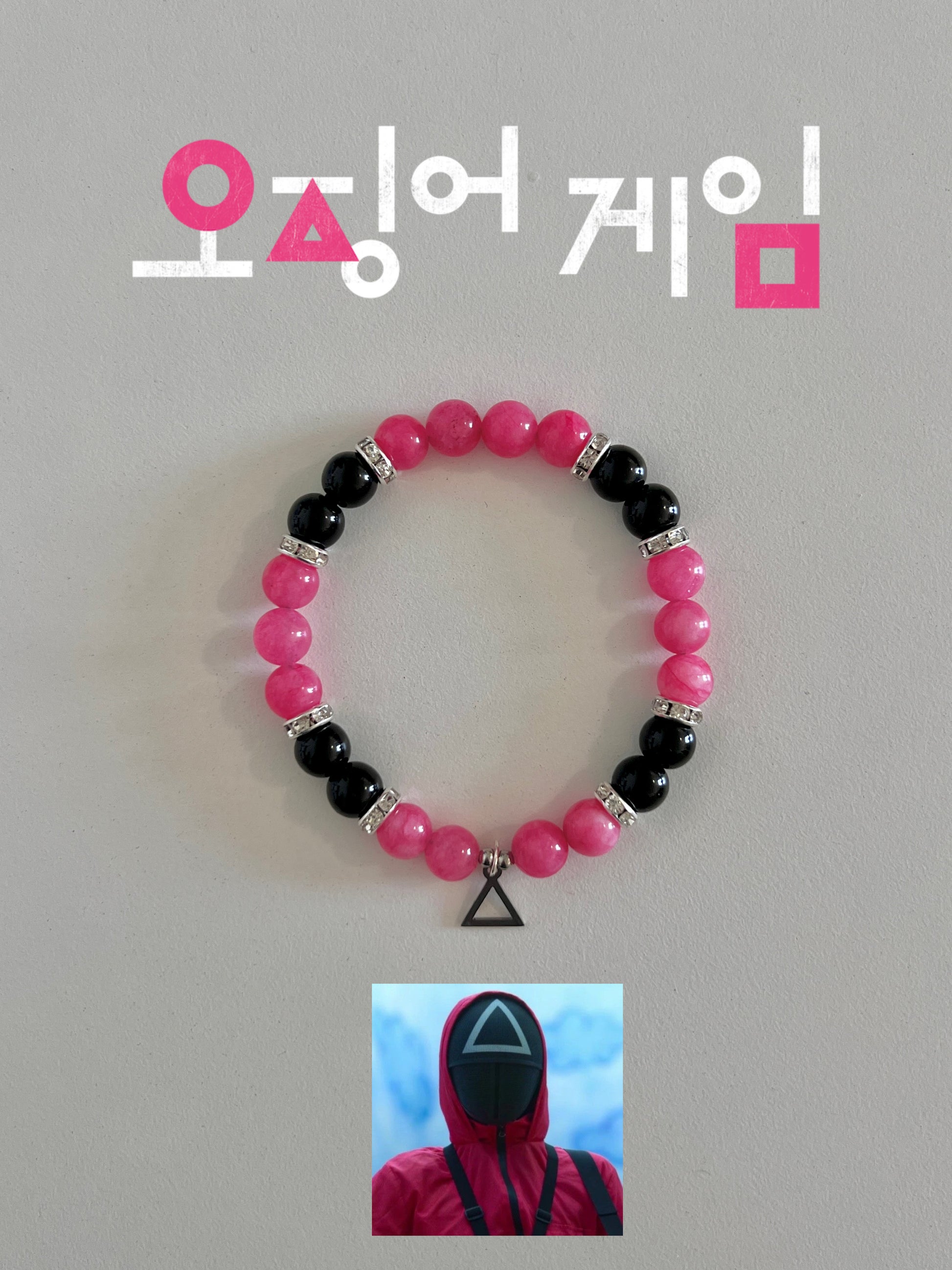 Kpop Idol V Red Bracelet Triangle Guard Beaded Bracelet – JewelryByASY