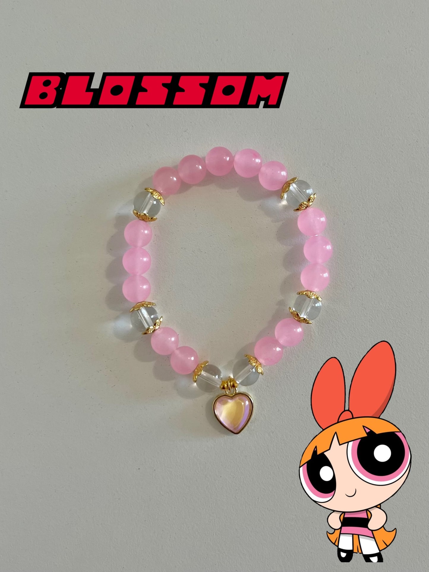 Blossom PowerPuff Girls Beaded Bracelet