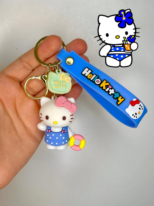 Beach Hello Kitty Keychain