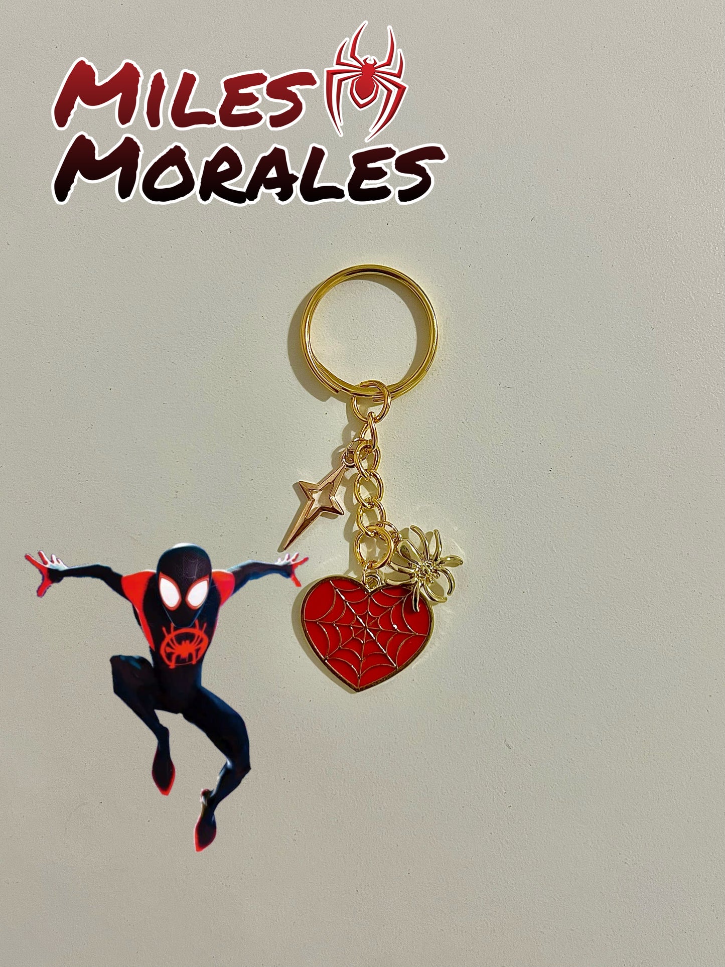 Miles Morales Spider Keychain