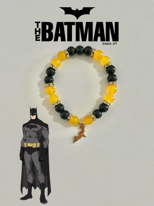 Yellow Batman Beaded Bracelet