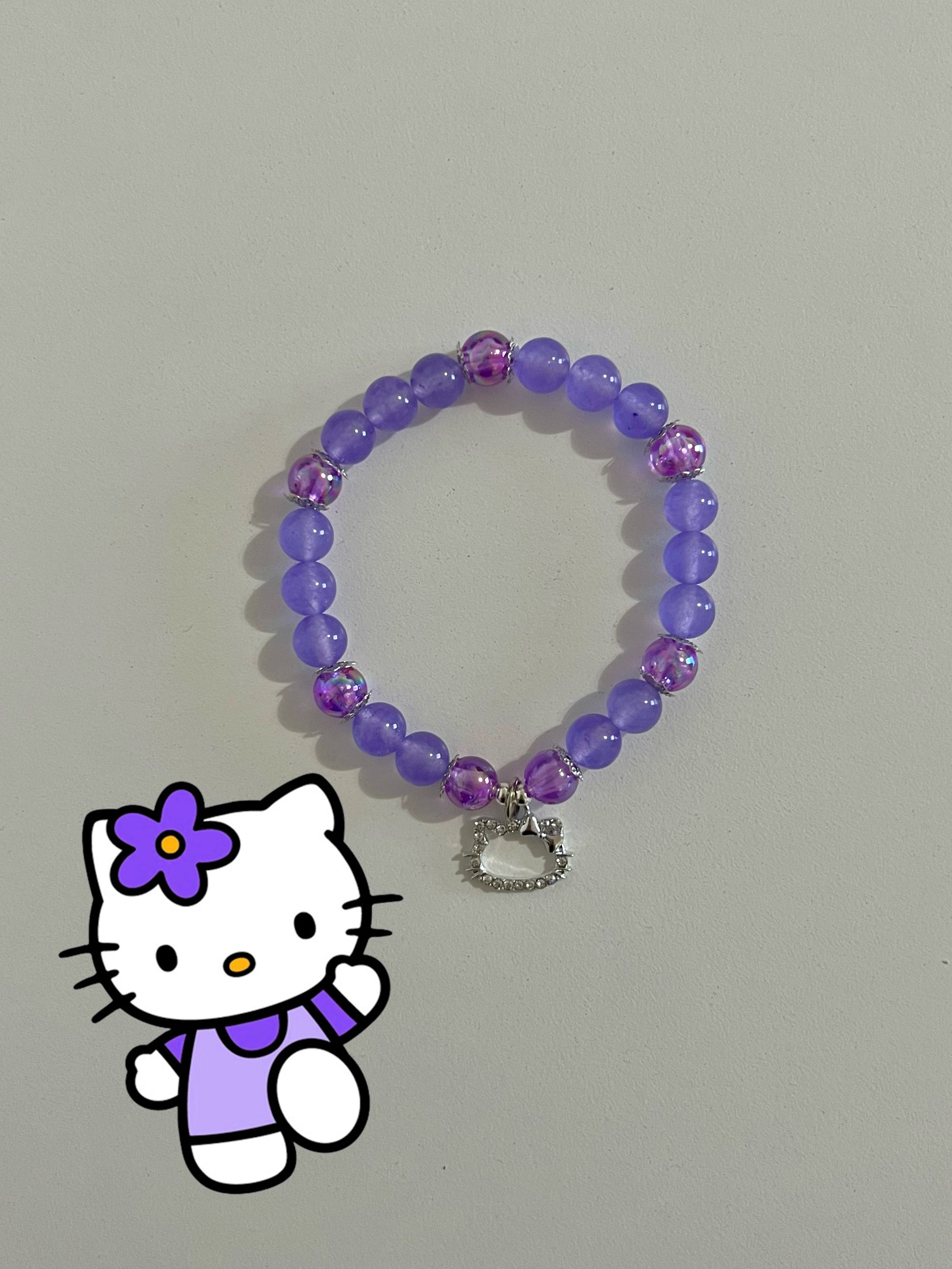 Purple Hello Kitty Exclusive Beaded Bracelet – JewelryByASY