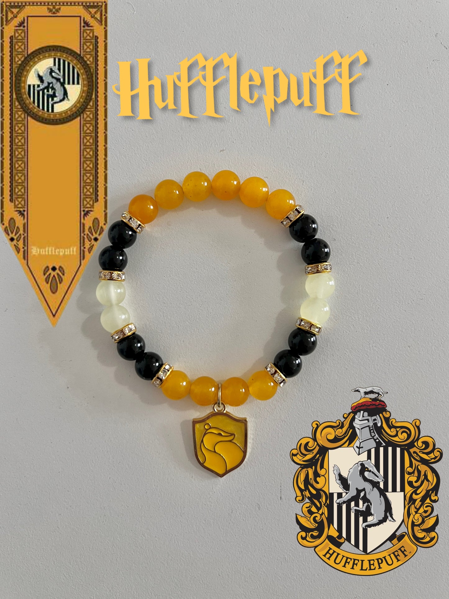 Hufflepuff Beaded Bracelet