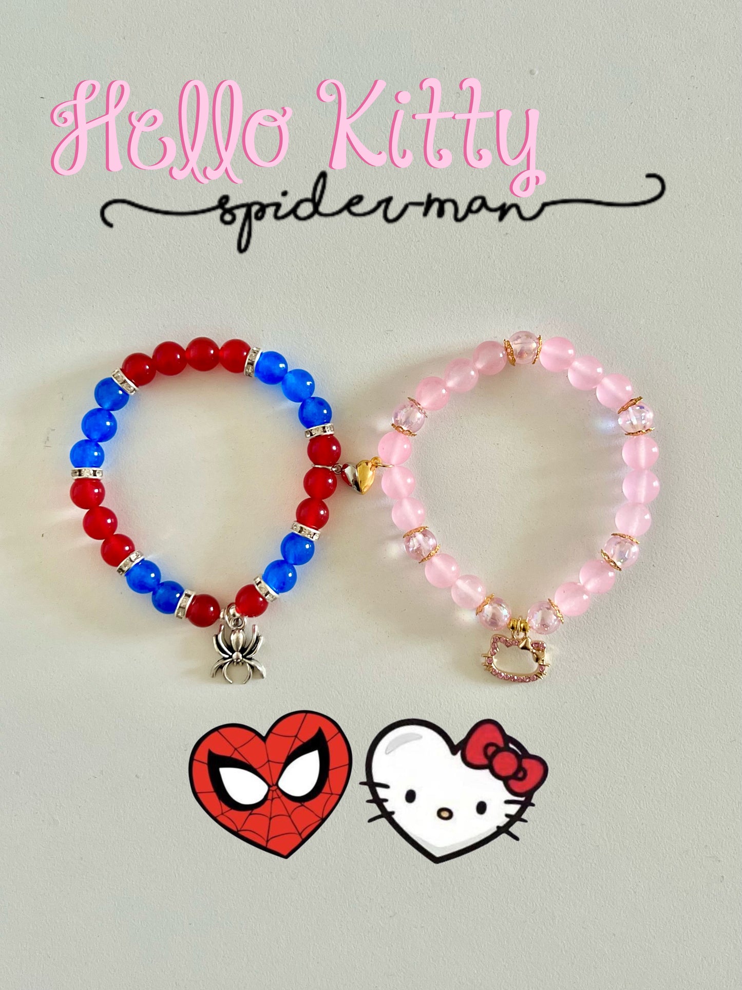 OG Spiderman & Hello Kitty Bracelet Set