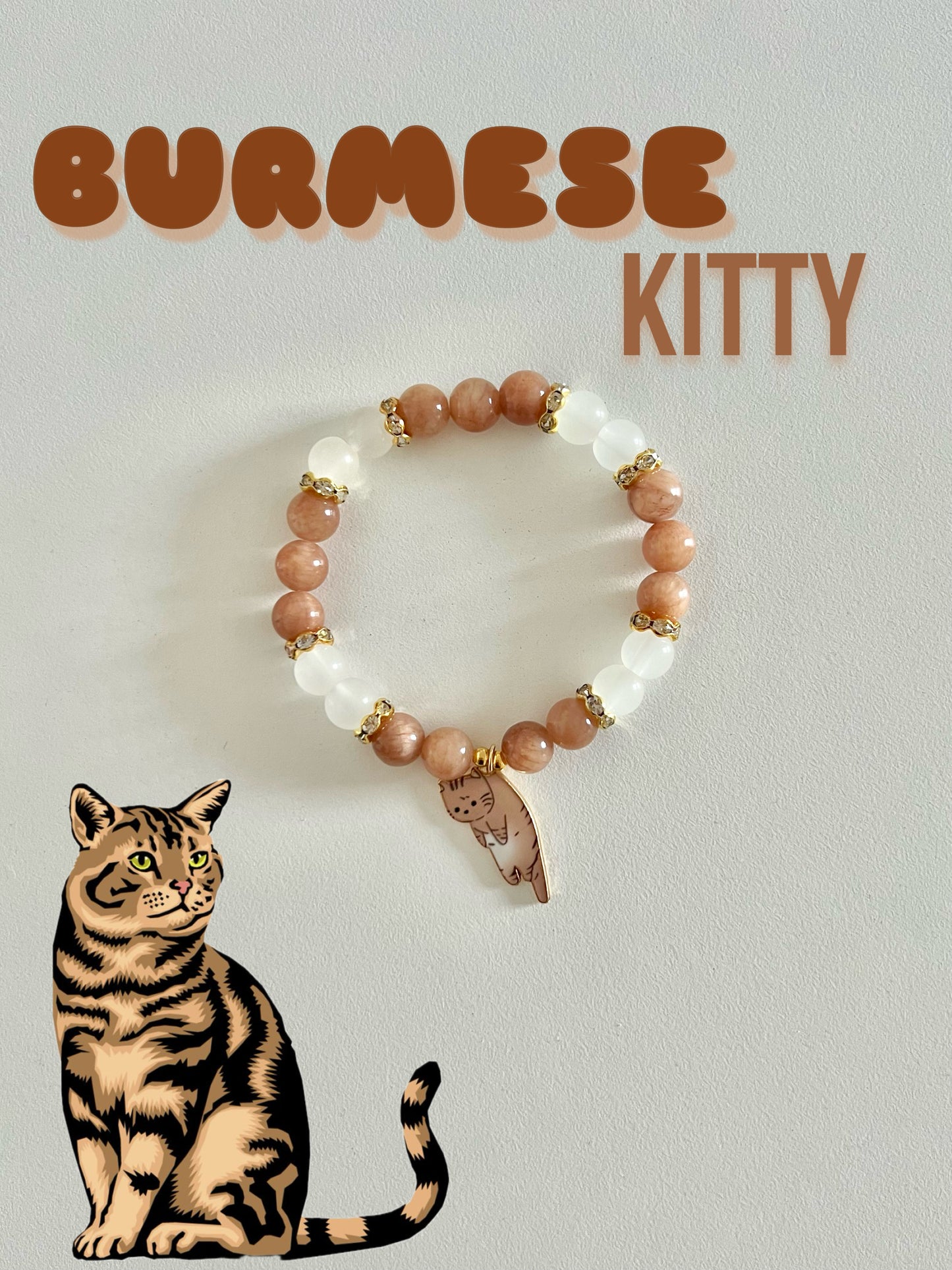 Burmese Kitty Beaded Bracelet