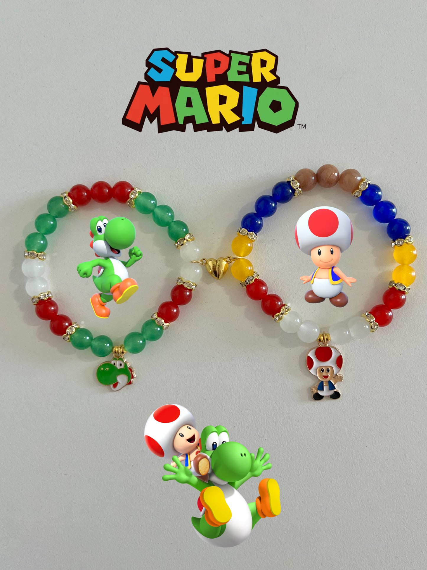 Yoshi x Toad Bracelet Set