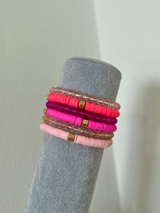 Basic Pink Set Exclusive Beaded Bracelet