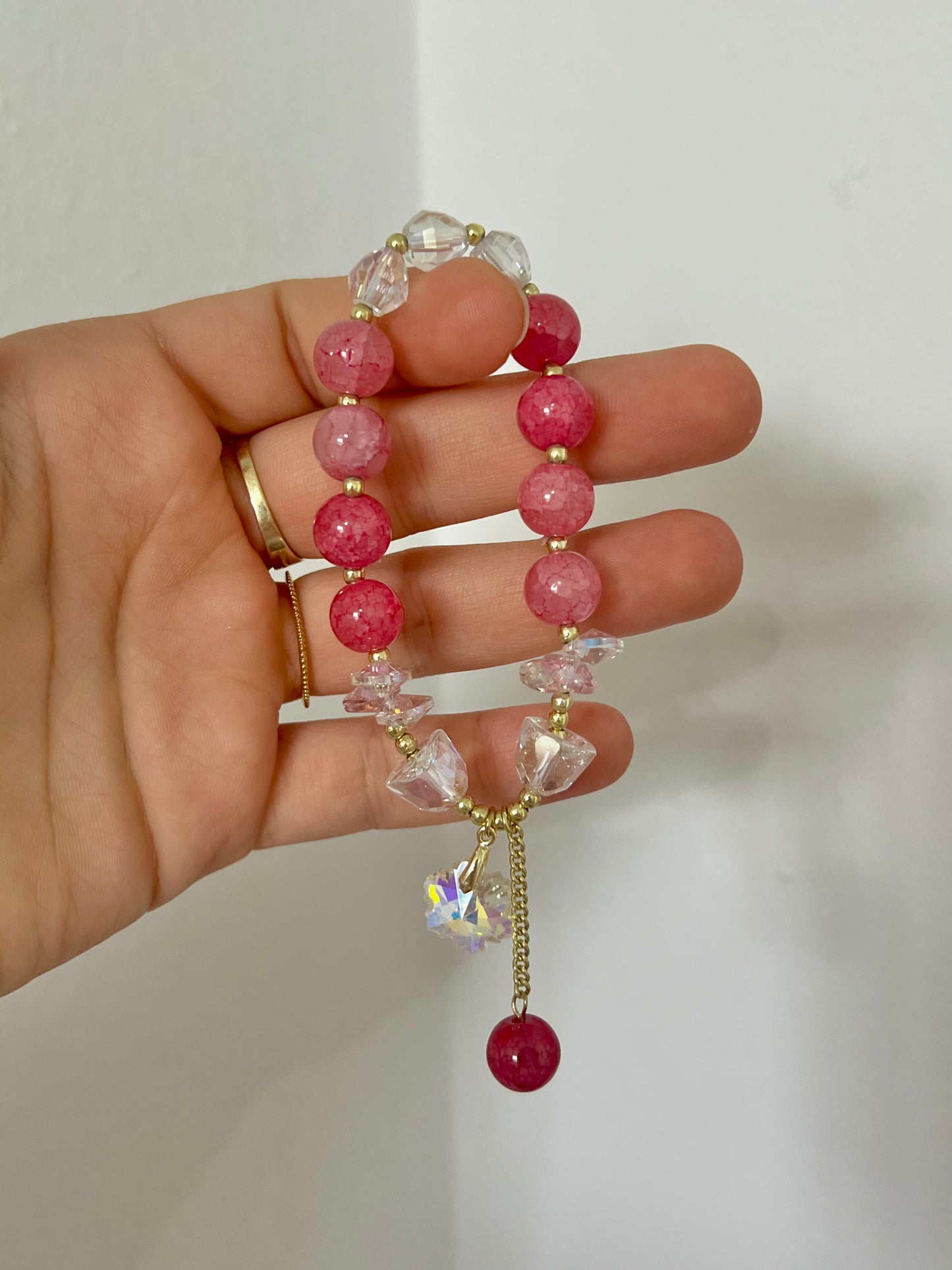 Pink Crystal Exclusive Beaded Bracelet