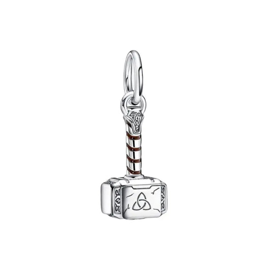 925 Sterling Silver Thor Hammer Charm
