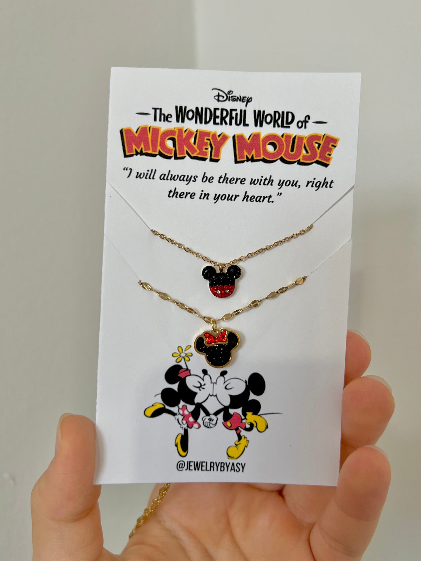 Matching Mickey and Minnie Necklaces