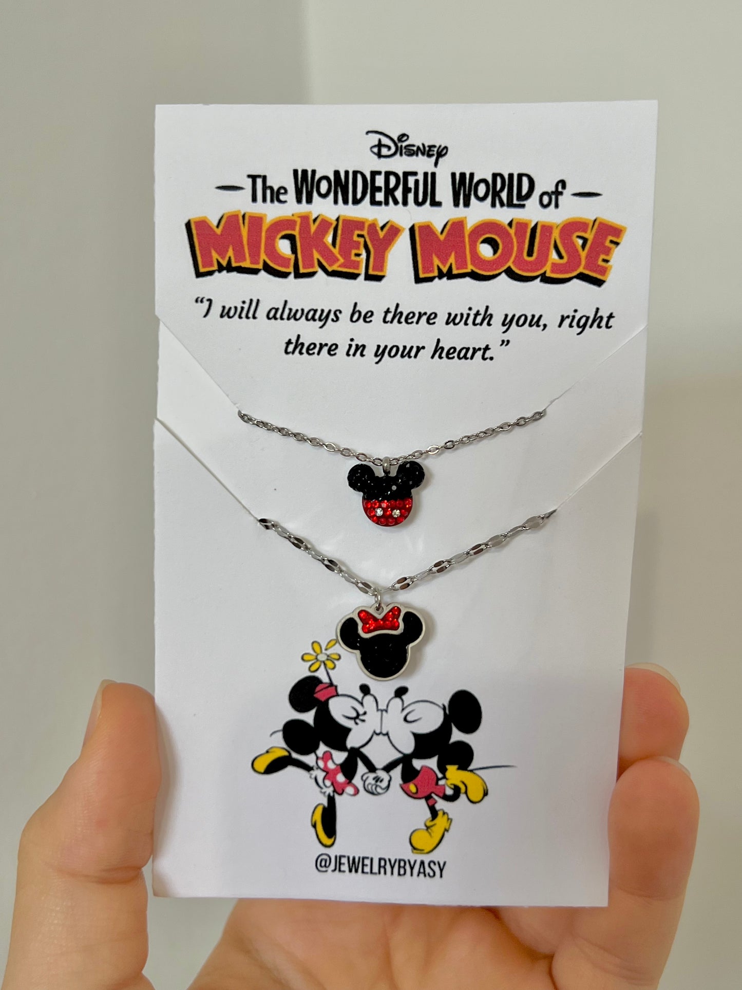 Matching Mickey and Minnie Necklaces