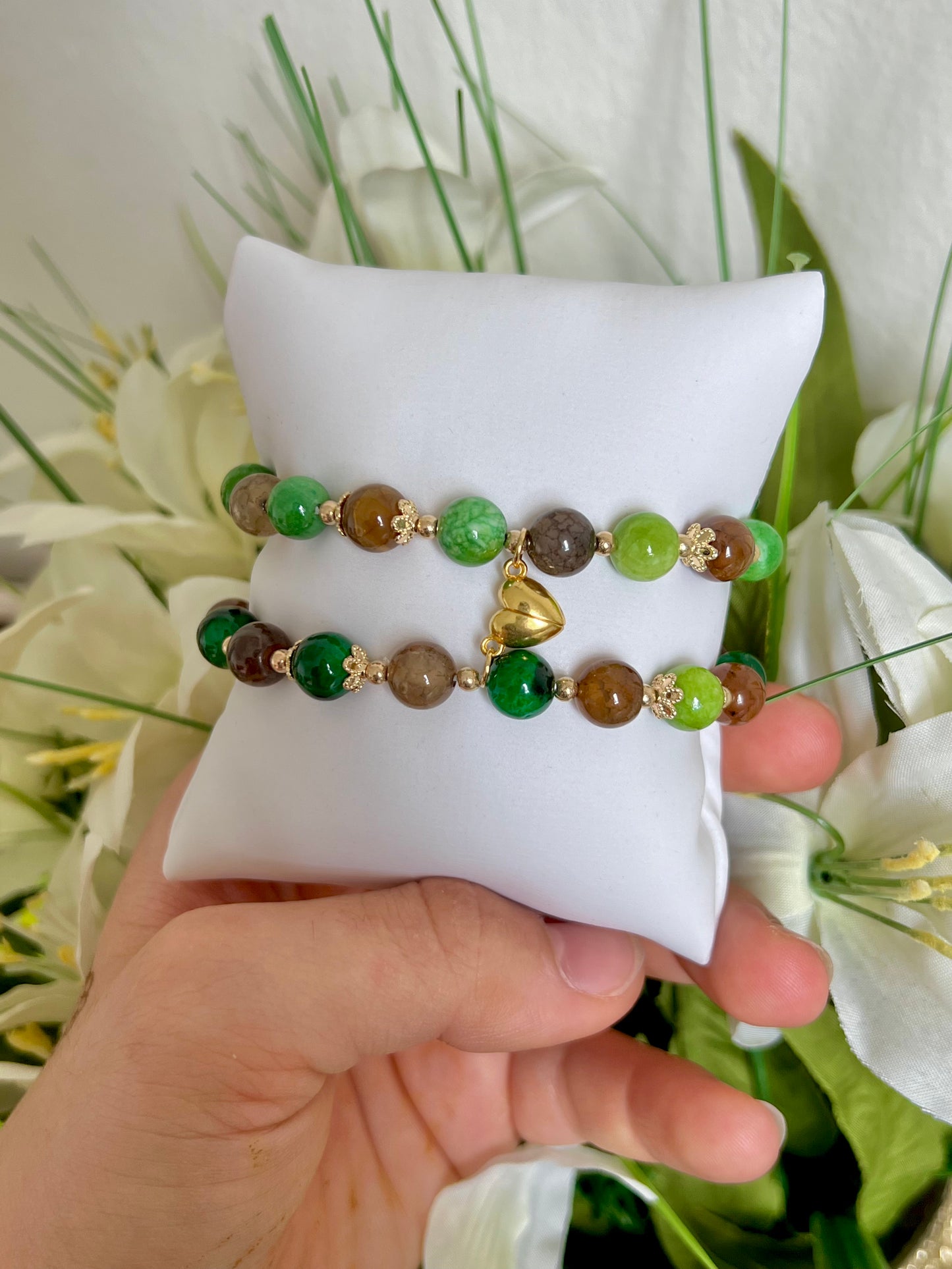 Brown & Green Eye Bracelet Set