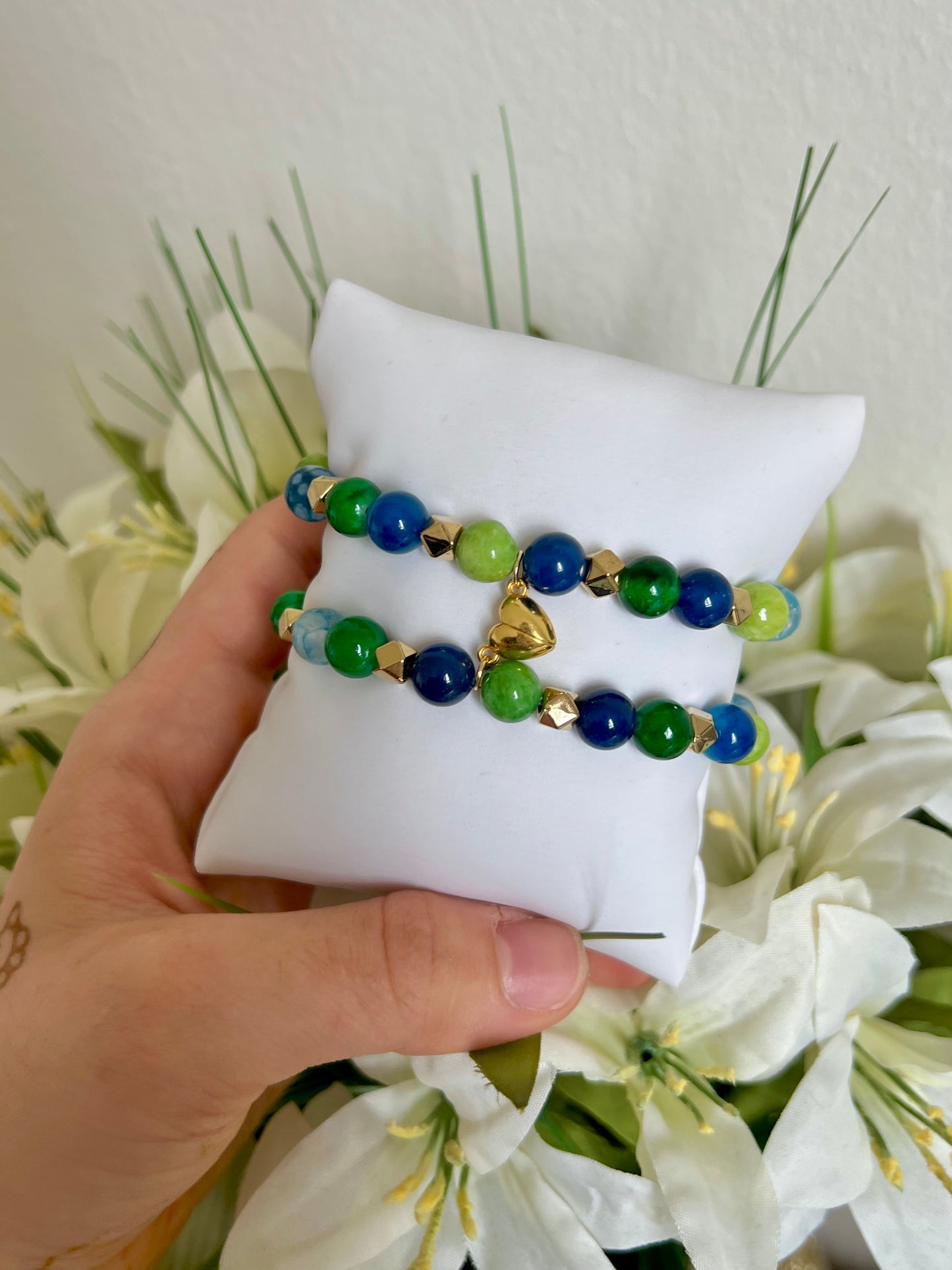 Blue & Green Eye Bracelet Set