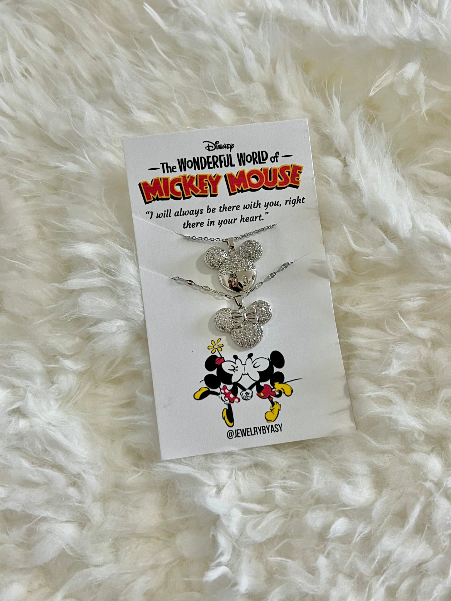 Matching Mickey and Minnie Necklaces