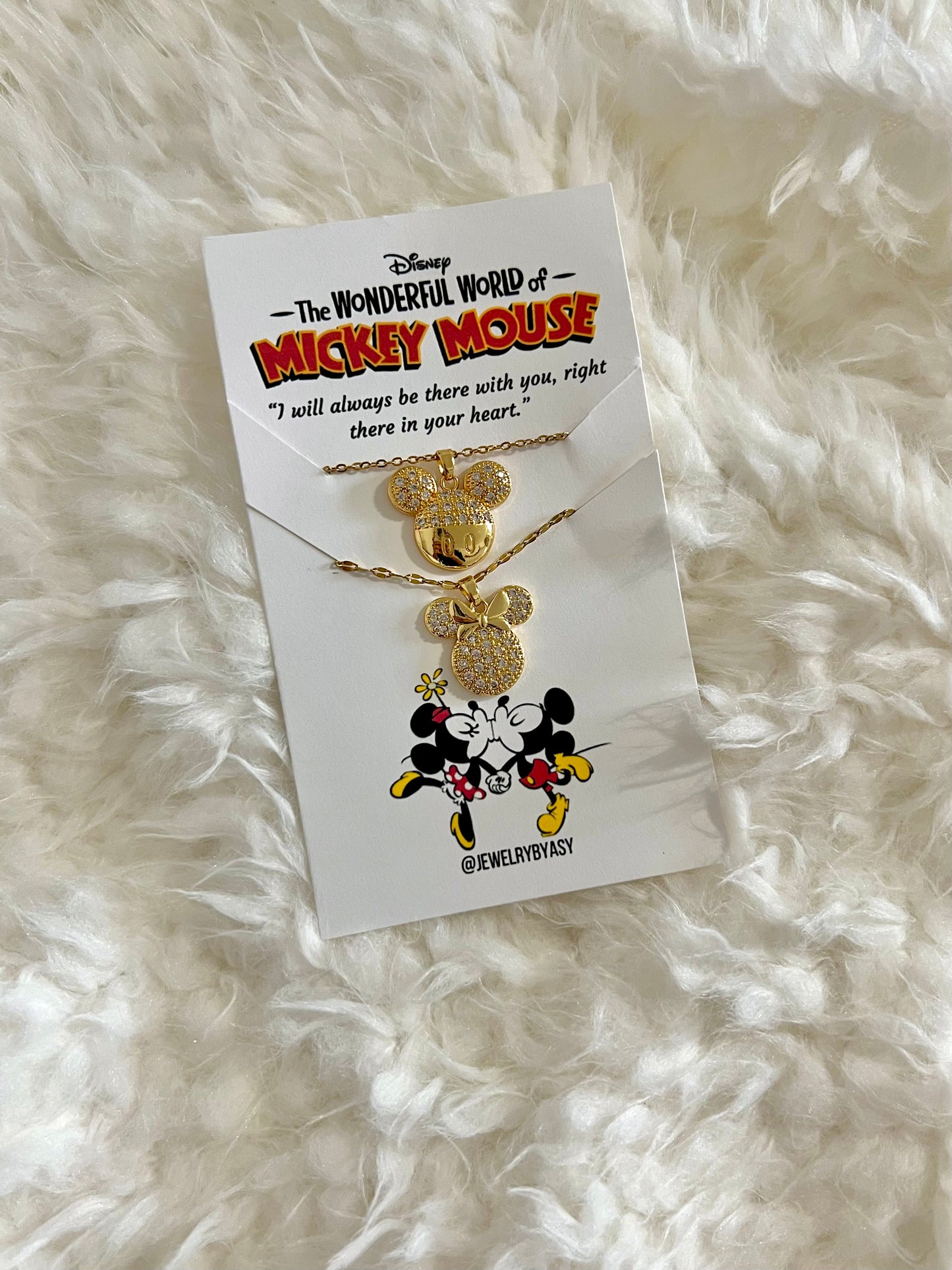Matching Mickey and Minnie Necklaces