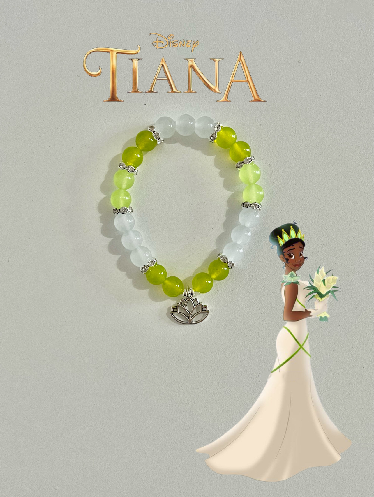 Princess Tiana Wedding Beaded Bracelet