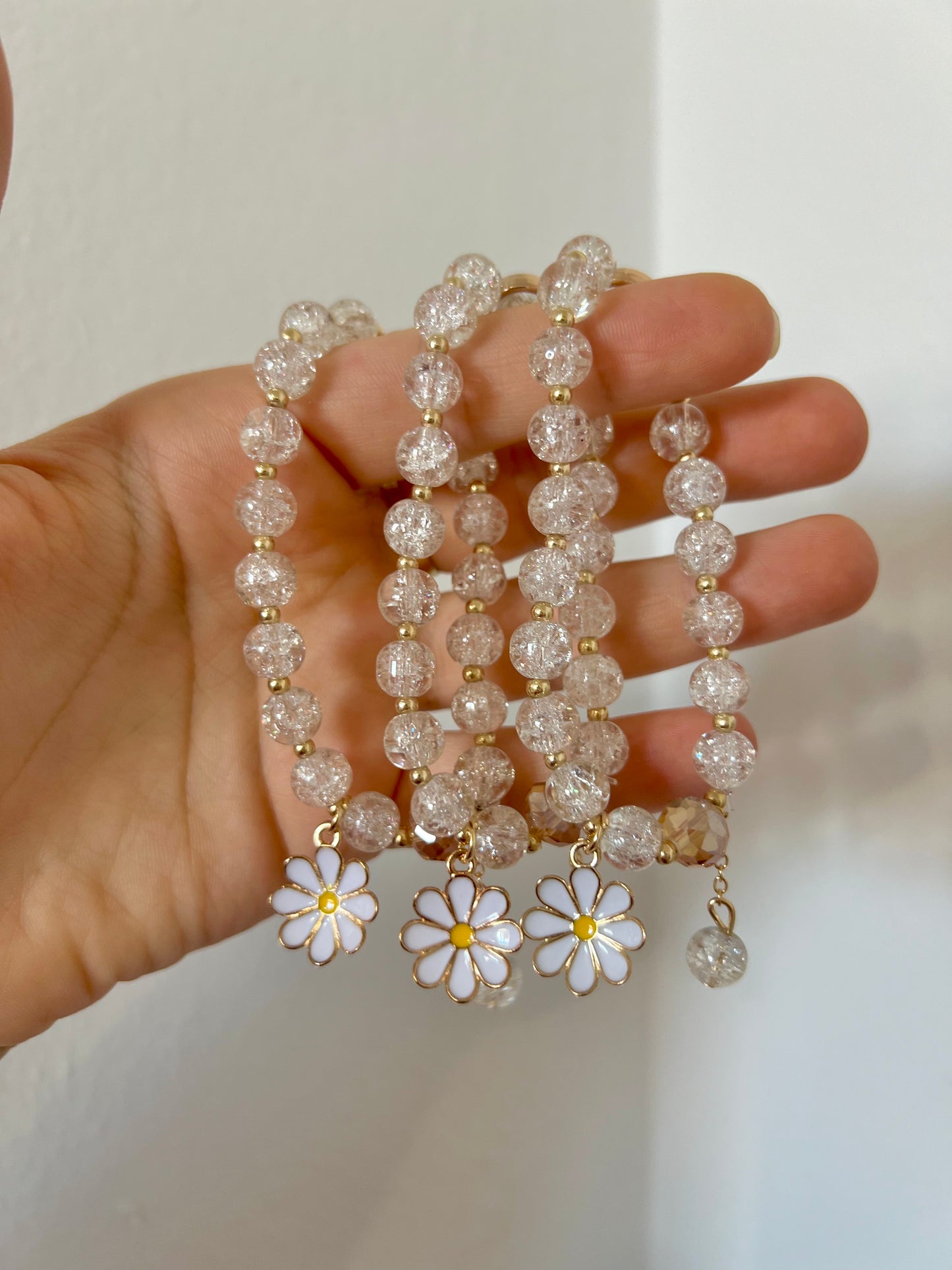 White Flower Exclusive Beaded Bracelet