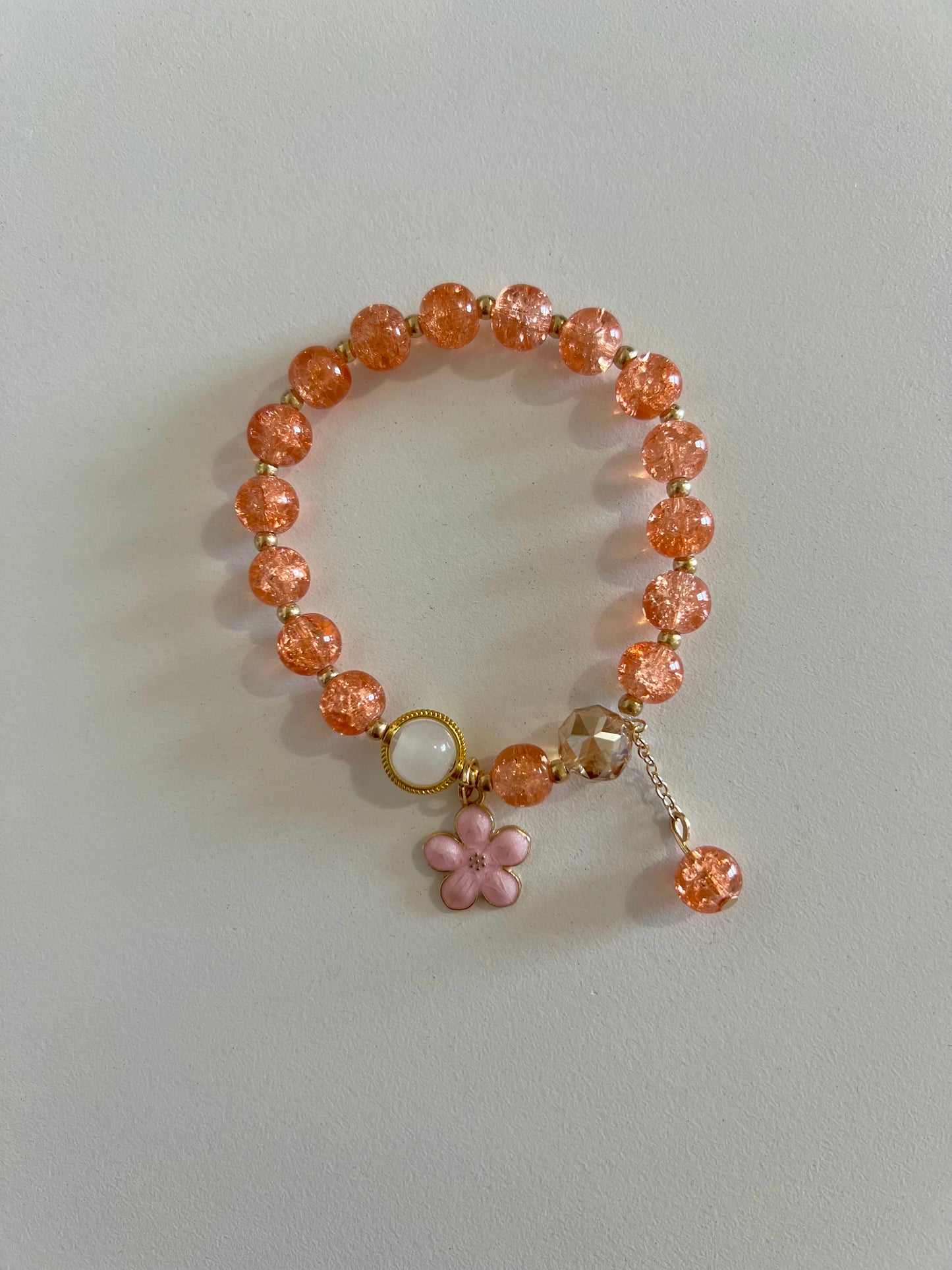 Orange Lilly Exclusive Beaded Bracelet