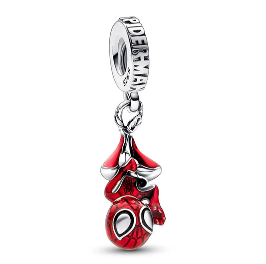 925 Sterling Silver Spiderman Hanging Charm