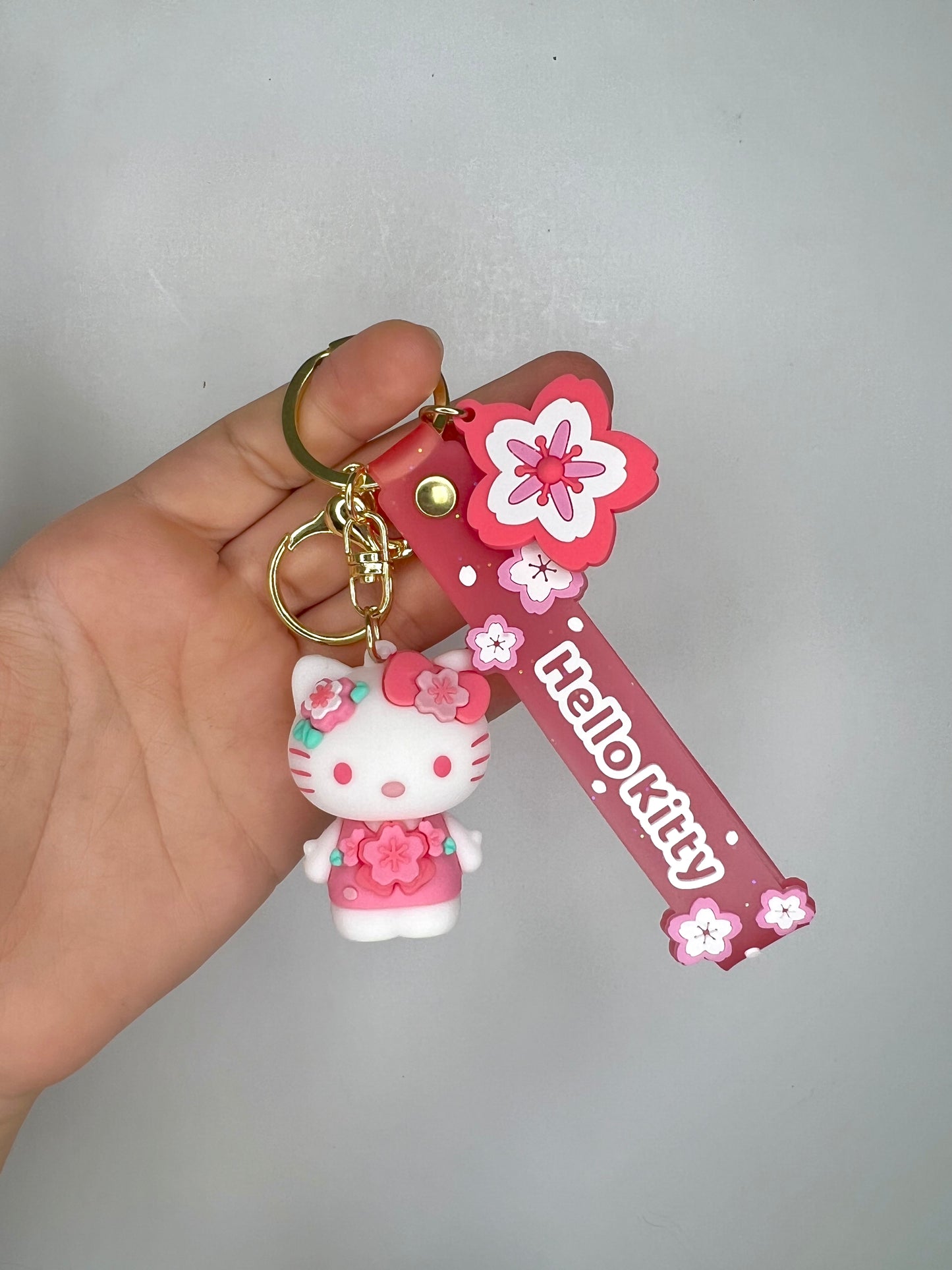 Pink Hello Kitty Keychain