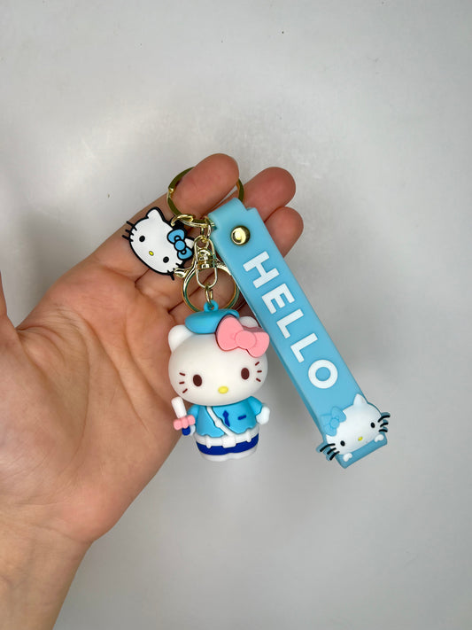 Police Officer Hello Kitty Keychain